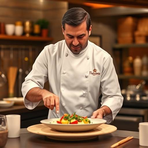 Imagen del programa 'Sabores de España' con el chef Ricardo Sanz preparando un plato